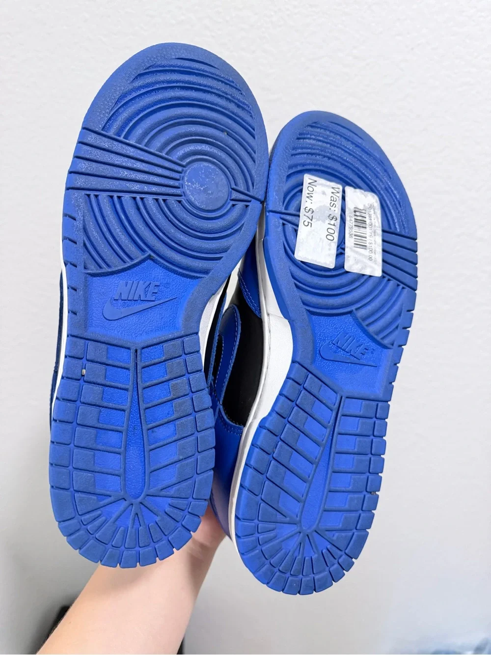 Nike dunk low blue and black